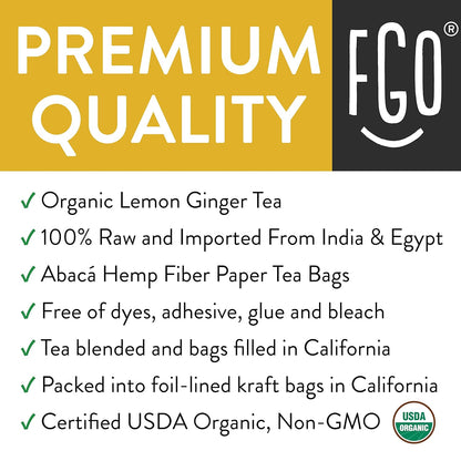 FGO Organic White Tea, Eco-Conscious Tea Bags, Packaging May Vary, 100 Count (Pack of 1)