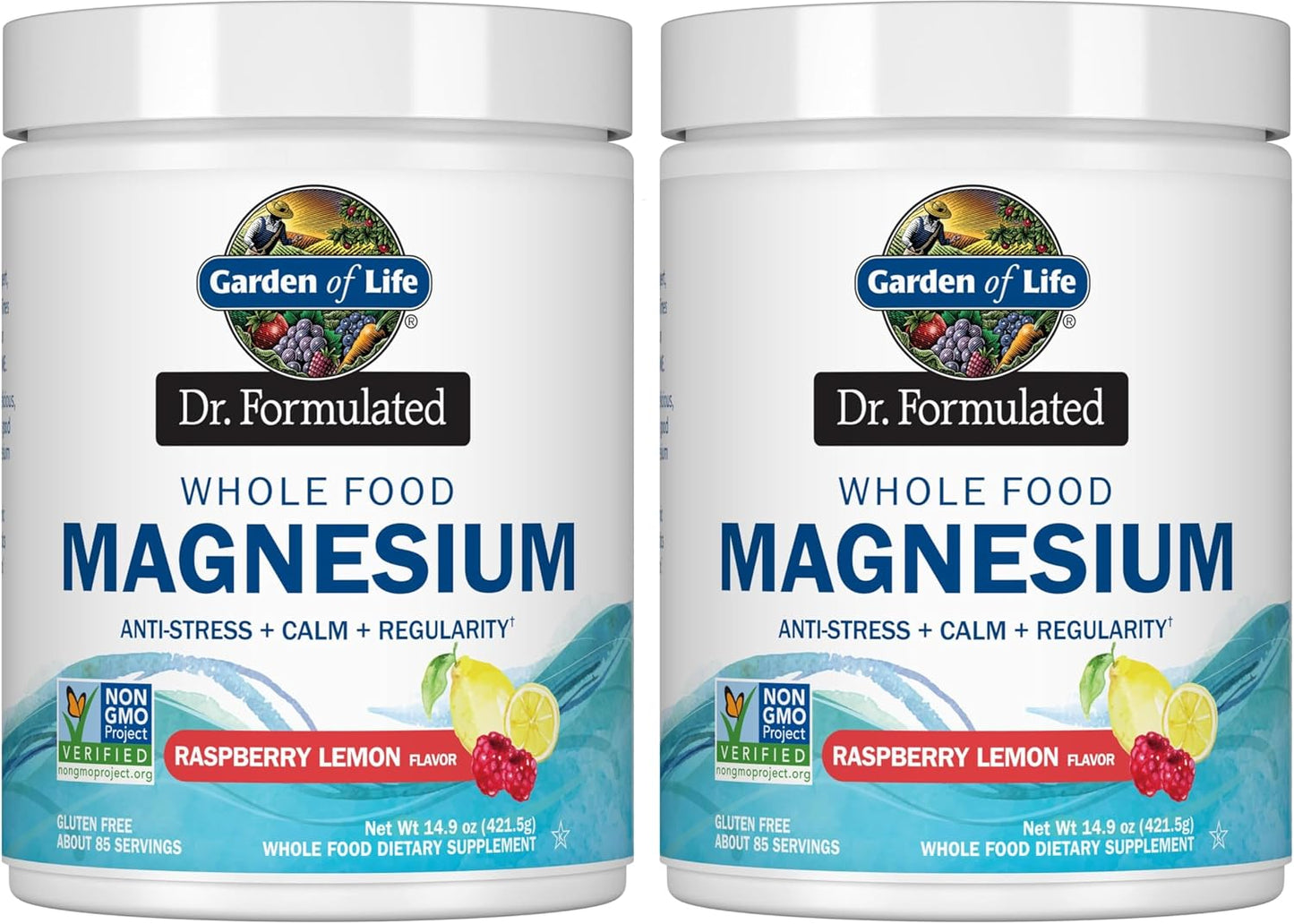 Garden of Life Dr. Formulated Magnesium Powder, Raspberry Lemon, 85 Doses