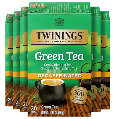 Twinings Mango & Pineapple Herbal Tea Individually Wrapped Bags, 20 Count (Pack of 6), Naturally Caffeine-Free, Enjoy Hot or Iced, 120 Teabags