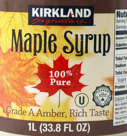 Kirkland Signature Canadian Maple Syrup - 1L - Grade A Amber