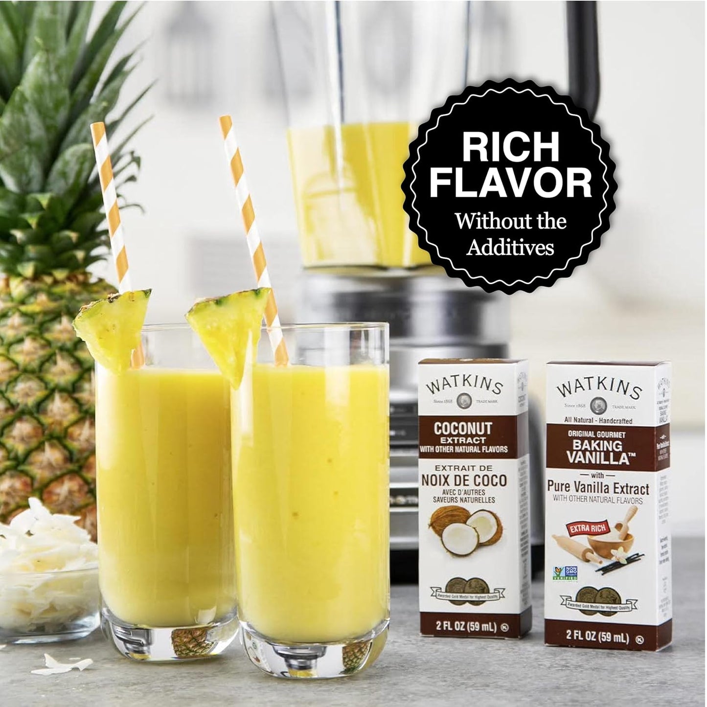 Watkins Organic Pure Vanilla Alcohol Free Flavoring, 2 Fl. Oz (Pack of 1)