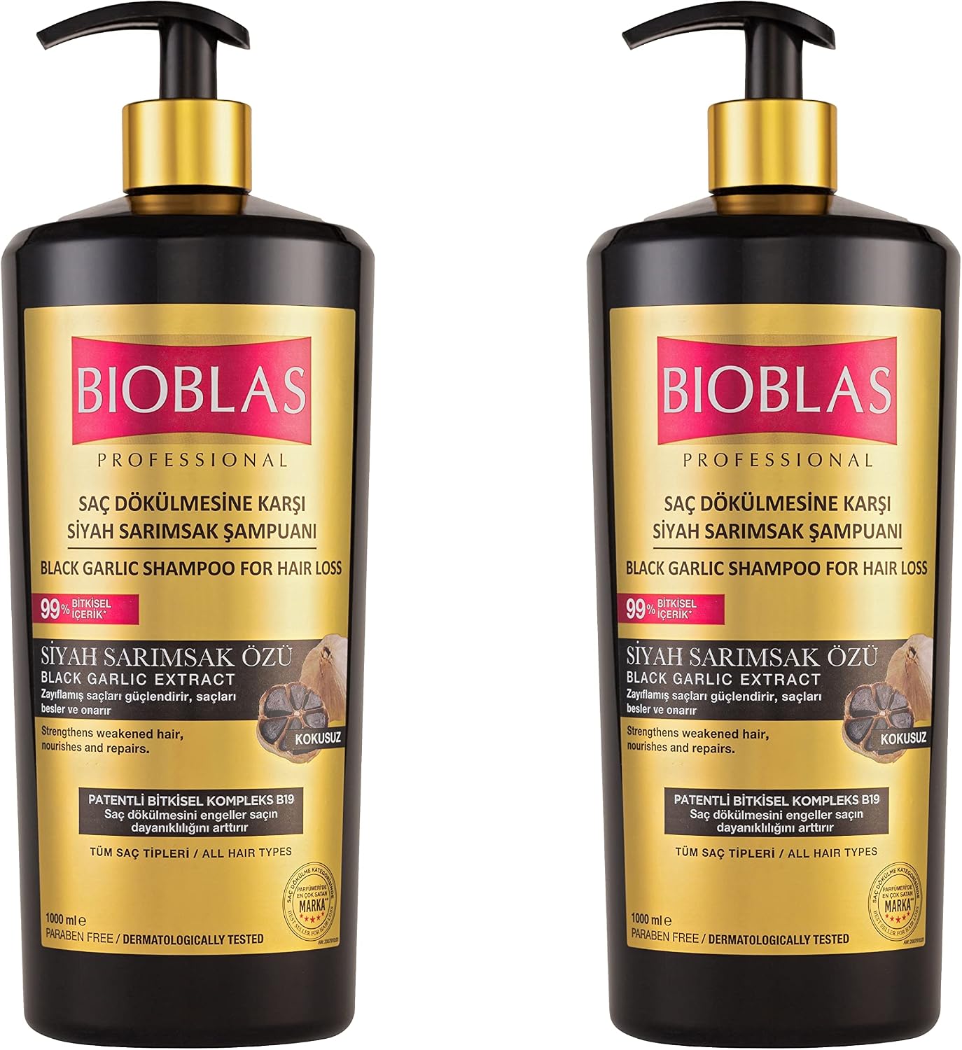 Bioblas Black Garlic Shampoo 1000ml pack of