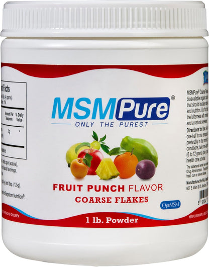 KALA HEALTH MSMPure Lemon Lime Flavored Coarse MSM Powder Flakes – Organic Sulfur for Joint Flexibility, Skin Appearance, and Hair & Nail Support – 8.8 oz, USA Made, Distilled Crystals