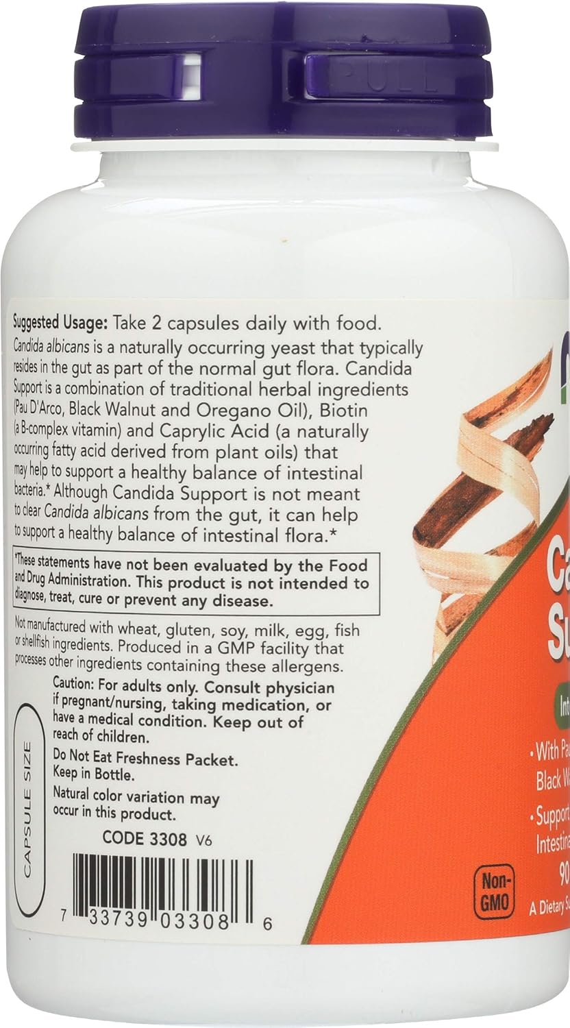 NOW Candida Support, 90 Count (Pack of 2)