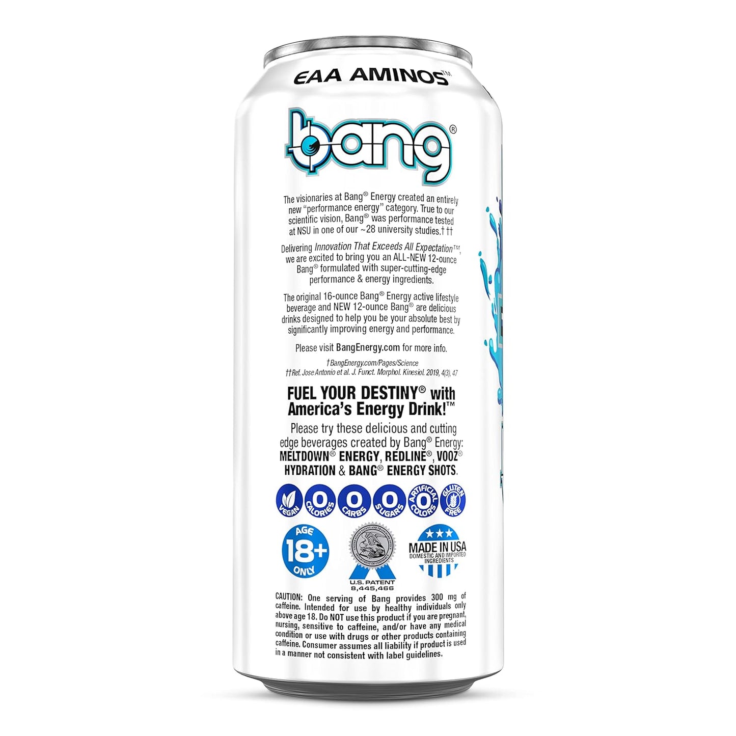 Bang Energy Blue and Yellow Limoncello, 0 Calories, Sugar Free with Super Creatine, 16oz Cans - Blue and Yellow Limoncello Bang Energy drinks 16 oz. Cans) – With Queen Jax Fridge Magnet - Exclusive Flavor! Zero Calories