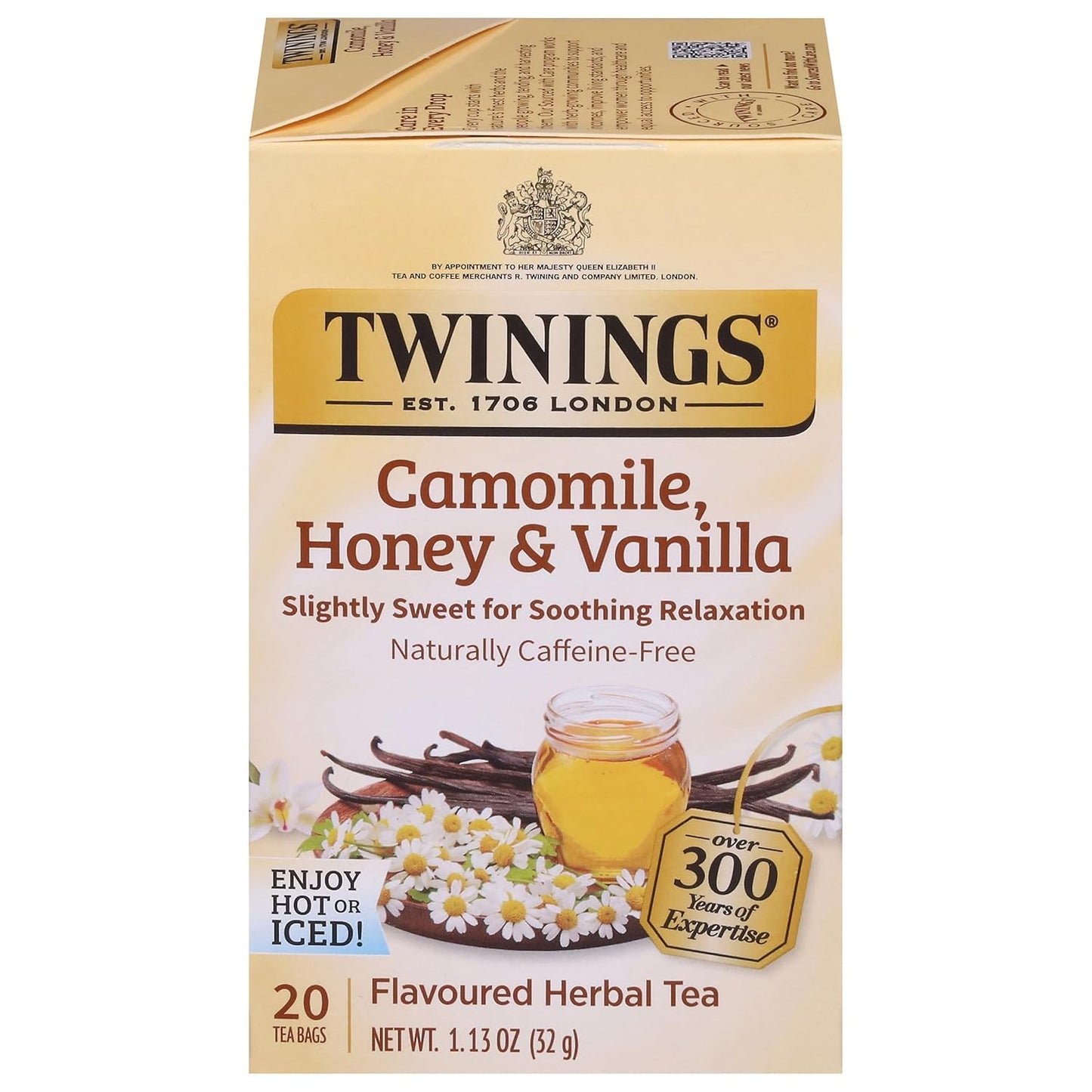 Twinings Mango & Pineapple Herbal Tea Individually Wrapped Bags, 20 Count (Pack of 6), Naturally Caffeine-Free, Enjoy Hot or Iced, 120 Teabags