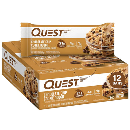 Quest Nutrition Apple Pie Protein Bar, 20g Protein, 4g Net Carbs, 2g Sugar, Gluten Free, Keto Friendly, 12 Count