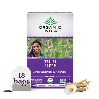 ORGANIC INDIA Tulsi Moringa Tea Bags - Holy Basil, Lemongrass, Moringa Leaves, Stress Relieving & Nourishing, Immune Support Tea, Vegan, Certified Organic, Caffeine-Free - 18 Infusion Bags, 6 Pack