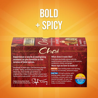 Twinings Wild Berries Herbal Tea Individually Wrapped Bags, 20 Count (Pack of 1), Full-Flavoured, Naturally Caffeine-Free, Enjoy Hot or Iced, 20 Teabags