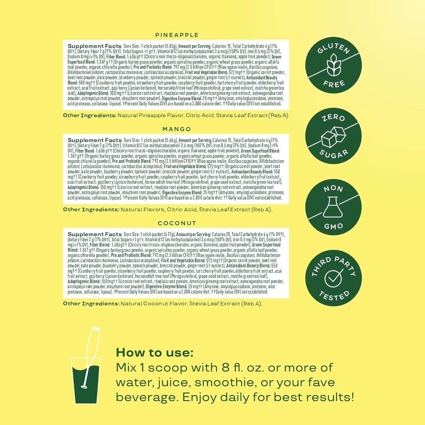 Bloom Nutrition Greens and Superfoods Powder for Digestive Health, Greens Powder, Digestive Enzymes, Probiotics, Spirulina, Chlorella for Bloating & Gut Support, Green Juice, 30 SVG, Strawberry Kiwi