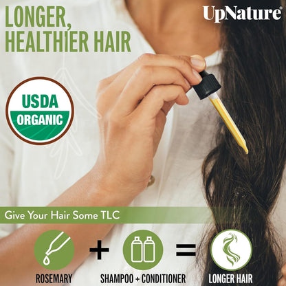 UpNature Organic Tea Tree Oil - 100% Pure Tea Tree Essential Oils for Skin Hair Toenail Body and Scalp, 2oz