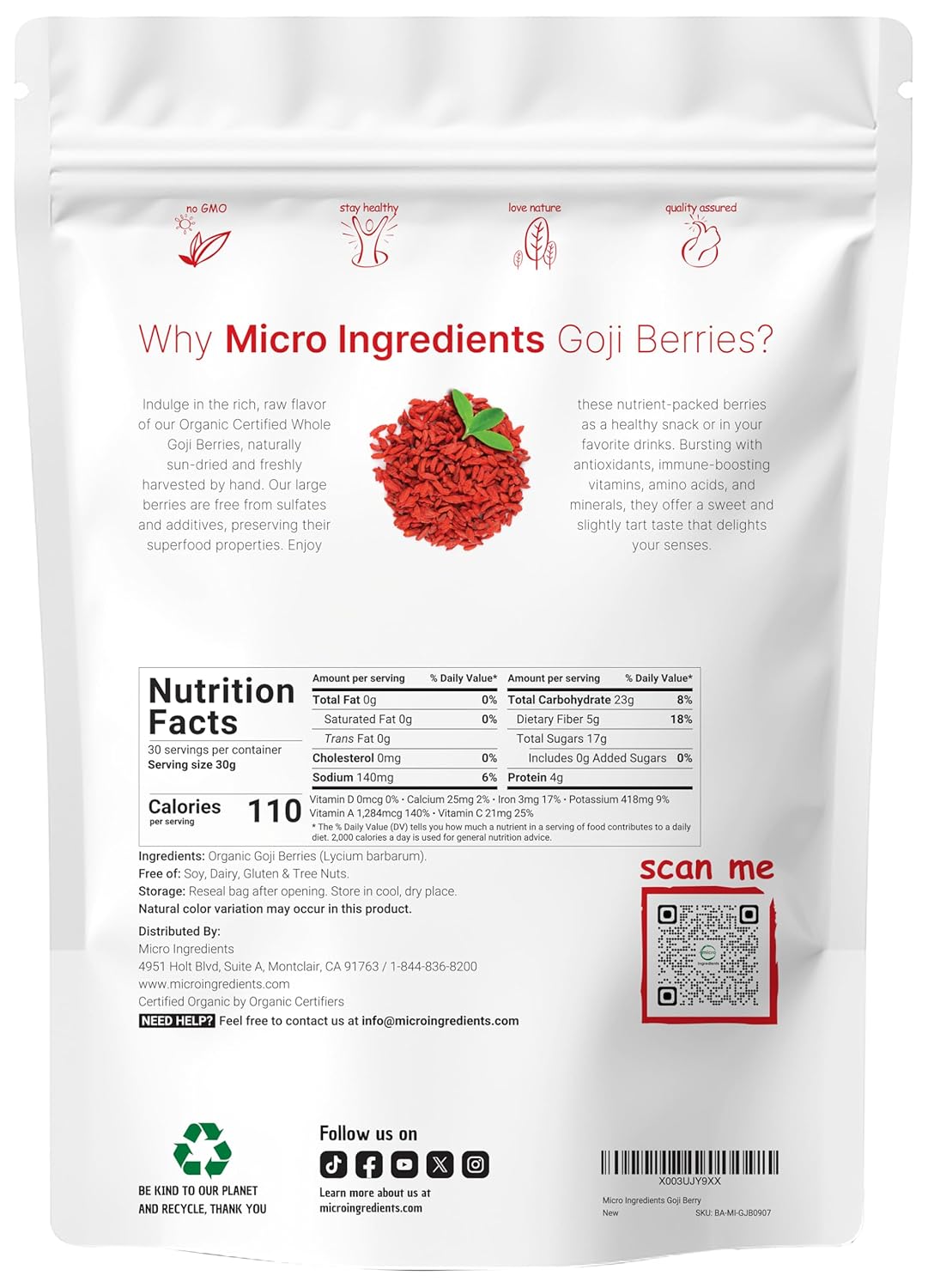 Organic Acerola Powder, 8oz | Natural Organic Vitamin C Superfood | No Sugar & Additives | Great Flavor for Drinks, Smoothie, & Beverages | Non-GMO & Vegan Friendly, Brazil Origin