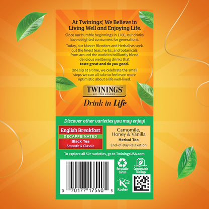 Twinings Wild Berries Herbal Tea Individually Wrapped Bags, 20 Count (Pack of 1), Full-Flavoured, Naturally Caffeine-Free, Enjoy Hot or Iced, 20 Teabags