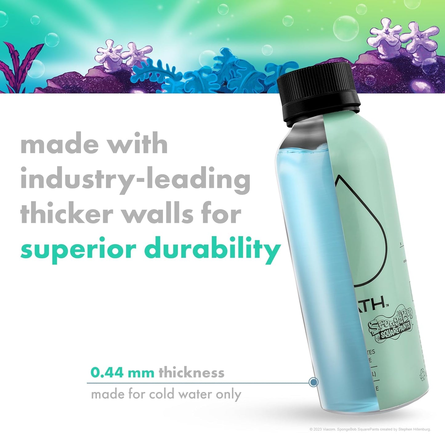 PATH Still Water Ultra-Purified, pH-Balanced, Locally Sourced – Squidward Edition Aluminum Bottle – BPA-Free, Reusable, Infinitely Recyclable 16.9 fl oz (Pack of 4)