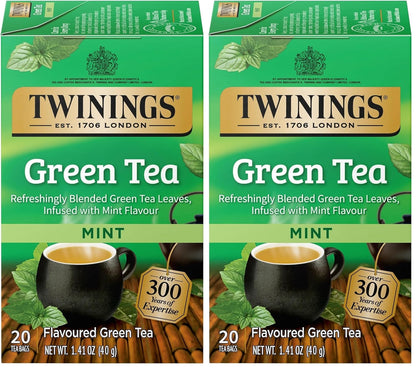Twinings Mango & Pineapple Herbal Tea Individually Wrapped Bags, 20 Count (Pack of 6), Naturally Caffeine-Free, Enjoy Hot or Iced, 120 Teabags