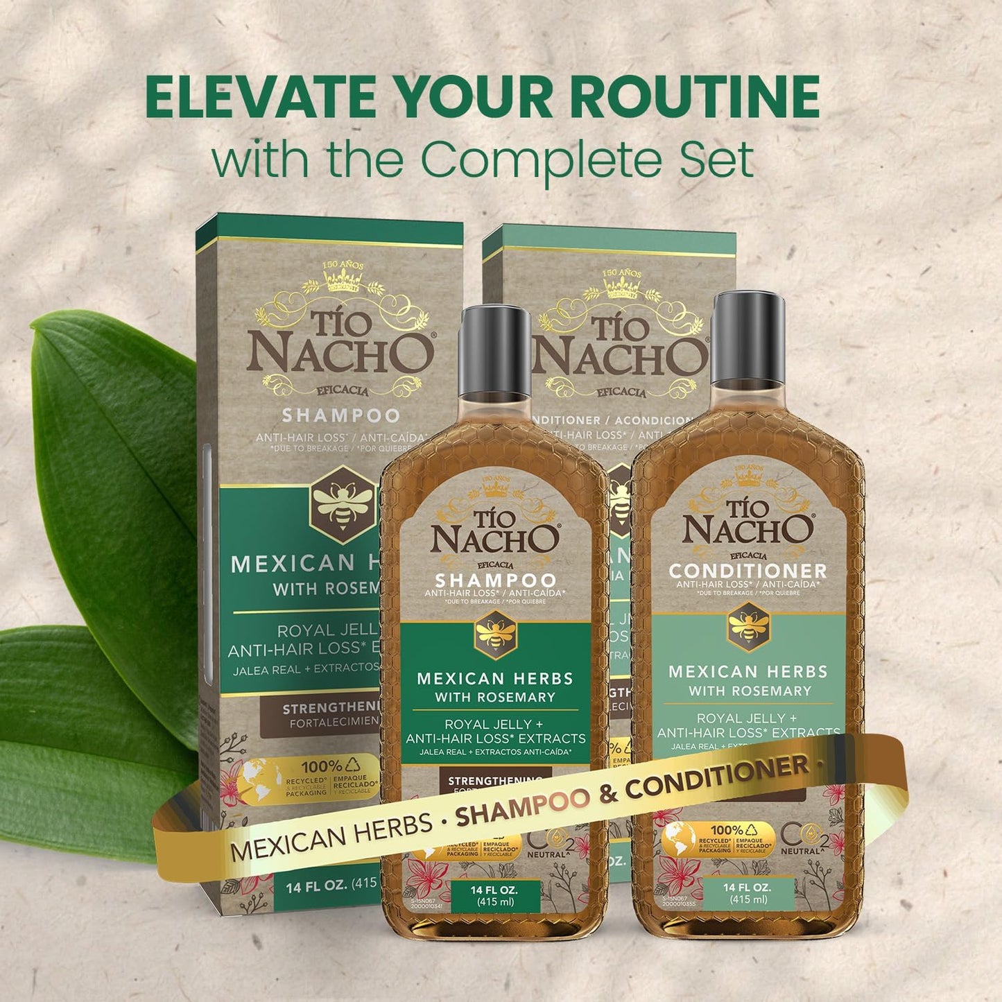 Tio Nacho Natural Lightening and Volumizing Shampoo with Royal Jelly and Chamomile, 14 Ounces