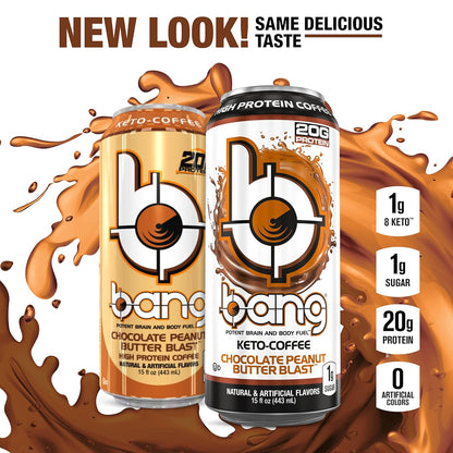 Bang Energy Nectarine Blueberry, Sugar-Free Energy Drink , 16-Ounce.