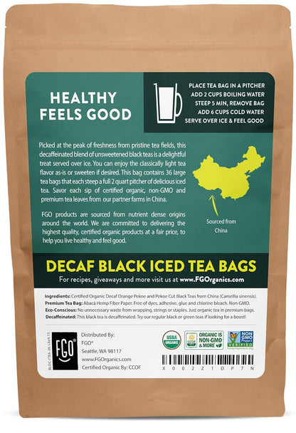 FGO Organic White Tea, Eco-Conscious Tea Bags, Packaging May Vary, 100 Count (Pack of 1)