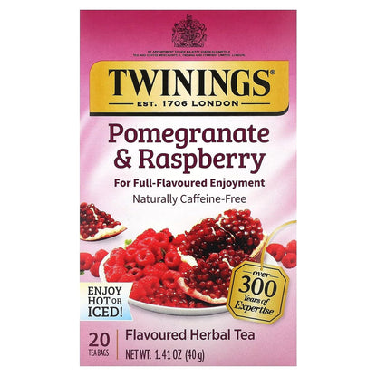 Twinings Mango & Pineapple Herbal Tea Individually Wrapped Bags, 20 Count (Pack of 6), Naturally Caffeine-Free, Enjoy Hot or Iced, 120 Teabags
