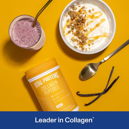 Vital Proteins Collagen Peptides Powder - Grass Fed Collagen Peptides for Hair, Nail, Skin, Bone & Joint Health, Vanilla, 23.2 Ounces