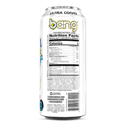 Bang Energy Blue and Yellow Limoncello, 0 Calories, Sugar Free with Super Creatine, 16oz Cans - Blue and Yellow Limoncello Bang Energy drinks 16 oz. Cans) – With Queen Jax Fridge Magnet - Exclusive Flavor! Zero Calories