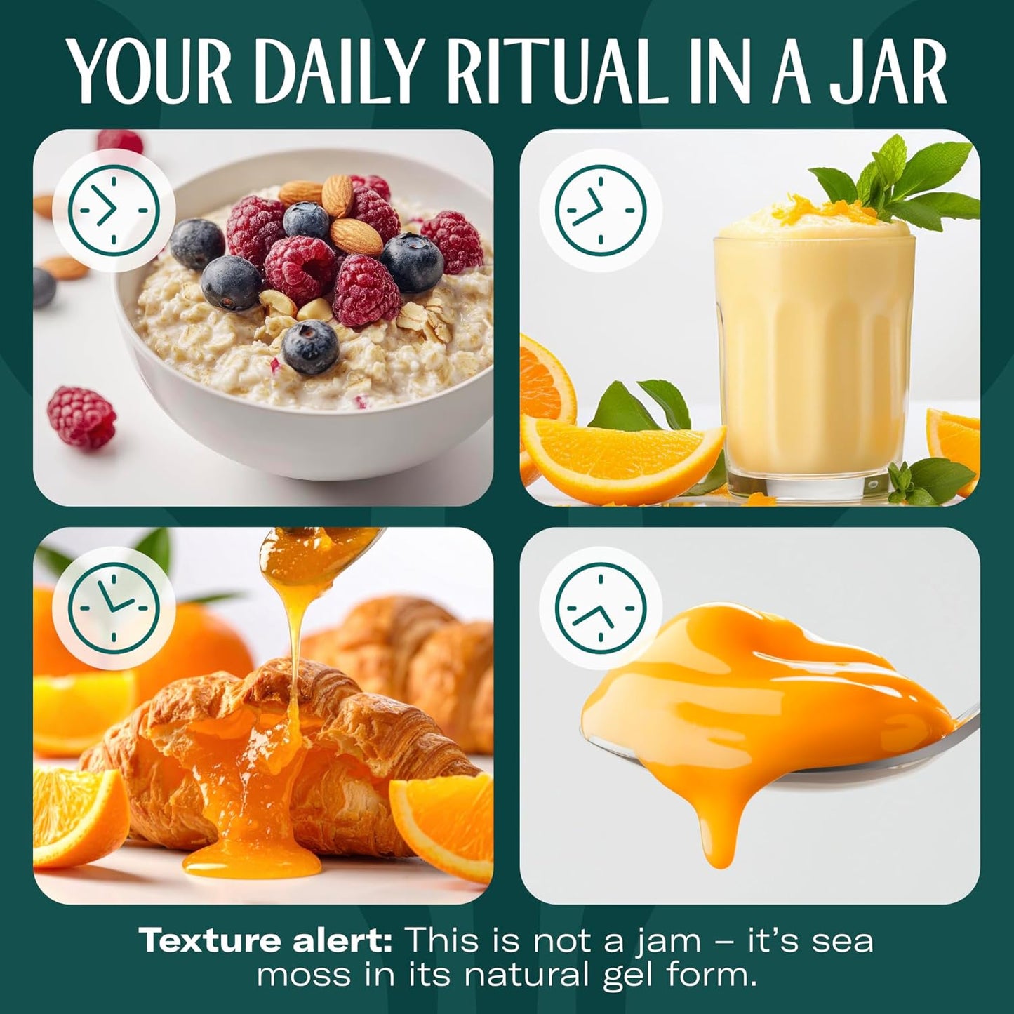 TrueSeaMoss Sea Moss Gel – Made in USA – Wildcrafted Seamoss, Fresh Fruits & Sea Vegetables – Cherry, Pack of 1 (Labels May Vary)