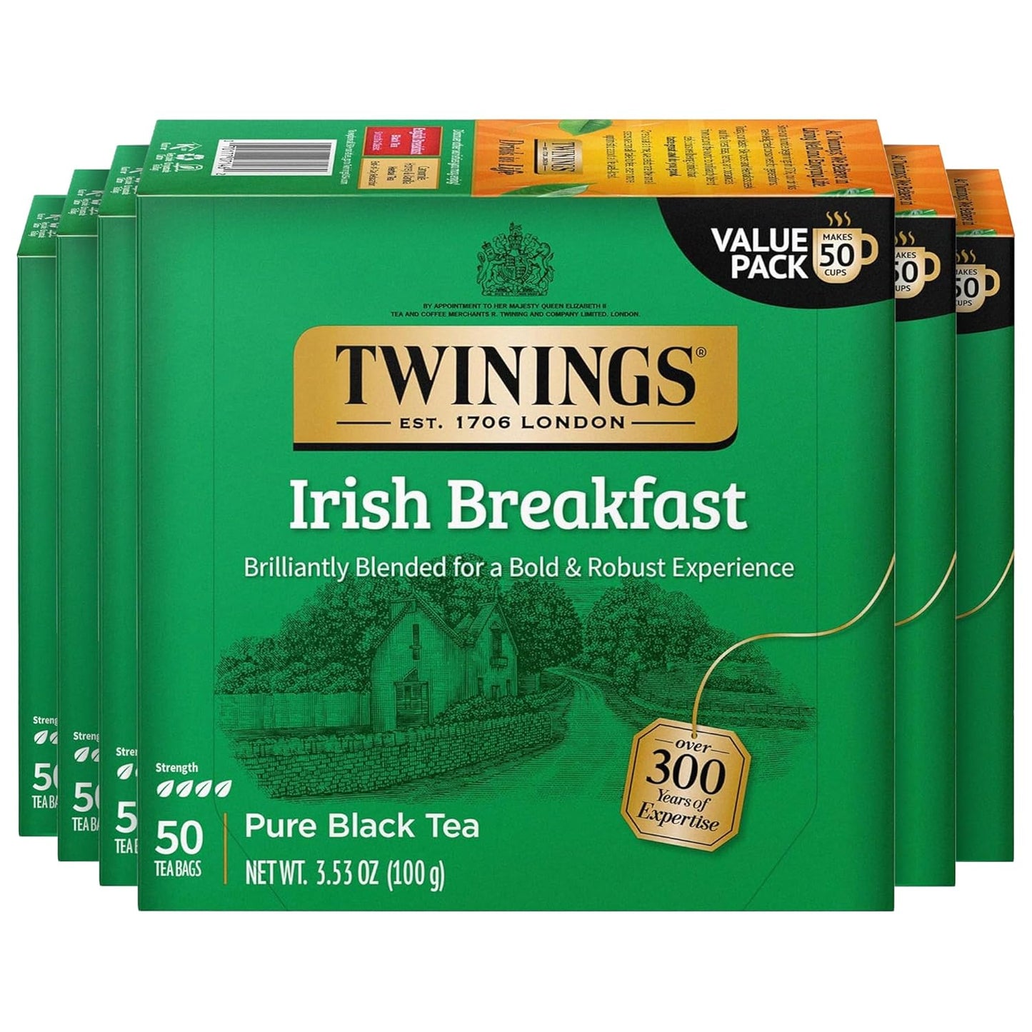 Twinings Mango & Pineapple Herbal Tea Individually Wrapped Bags, 20 Count (Pack of 6), Naturally Caffeine-Free, Enjoy Hot or Iced, 120 Teabags