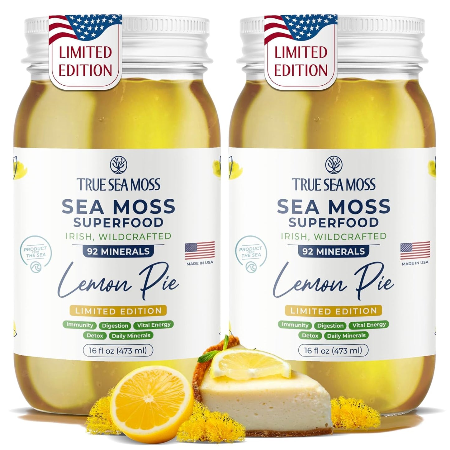 TrueSeaMoss Sea Moss Gel – Limited Edition – Made in USA – Wildcrafted Seamoss, Fresh Fruits & Sea Vegetables – Cherry, Pack of 1 (Labels May Vary)