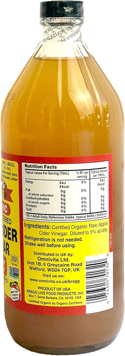 Bragg Organic Apple Cider Vinegar and Honey, 473ml