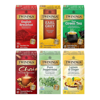 Twinings Mango & Pineapple Herbal Tea Individually Wrapped Bags, 20 Count (Pack of 6), Naturally Caffeine-Free, Enjoy Hot or Iced, 120 Teabags