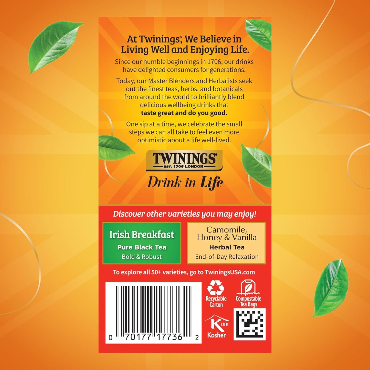 Twinings Wild Berries Herbal Tea Individually Wrapped Bags, 20 Count (Pack of 1), Full-Flavoured, Naturally Caffeine-Free, Enjoy Hot or Iced, 20 Teabags