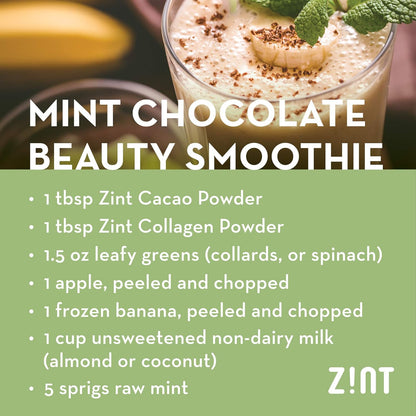 Zint Organic Cacao Powder (16 oz): Raw Non-Alkalized Chocolate With Powerful Antioxidants and Resveratrol