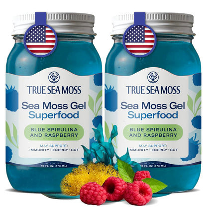 TrueSeaMoss Sea Moss Gel – Made in USA – Wildcrafted Seamoss, Dried Seaweed & Jarred Vegetables – Original, Pack of 1 (Labels may Vary)