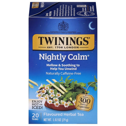 Twinings Mango & Pineapple Herbal Tea Individually Wrapped Bags, 20 Count (Pack of 6), Naturally Caffeine-Free, Enjoy Hot or Iced, 120 Teabags