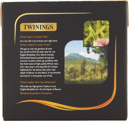 Twinings English Breakfast Decaf Tea | Golden, Well Rounded & Full Bodied Decaffeinated Black Tea | 40 Biodegradable Tea Bags