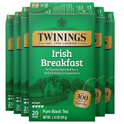 Twinings Mango & Pineapple Herbal Tea Individually Wrapped Bags, 20 Count (Pack of 6), Naturally Caffeine-Free, Enjoy Hot or Iced, 120 Teabags