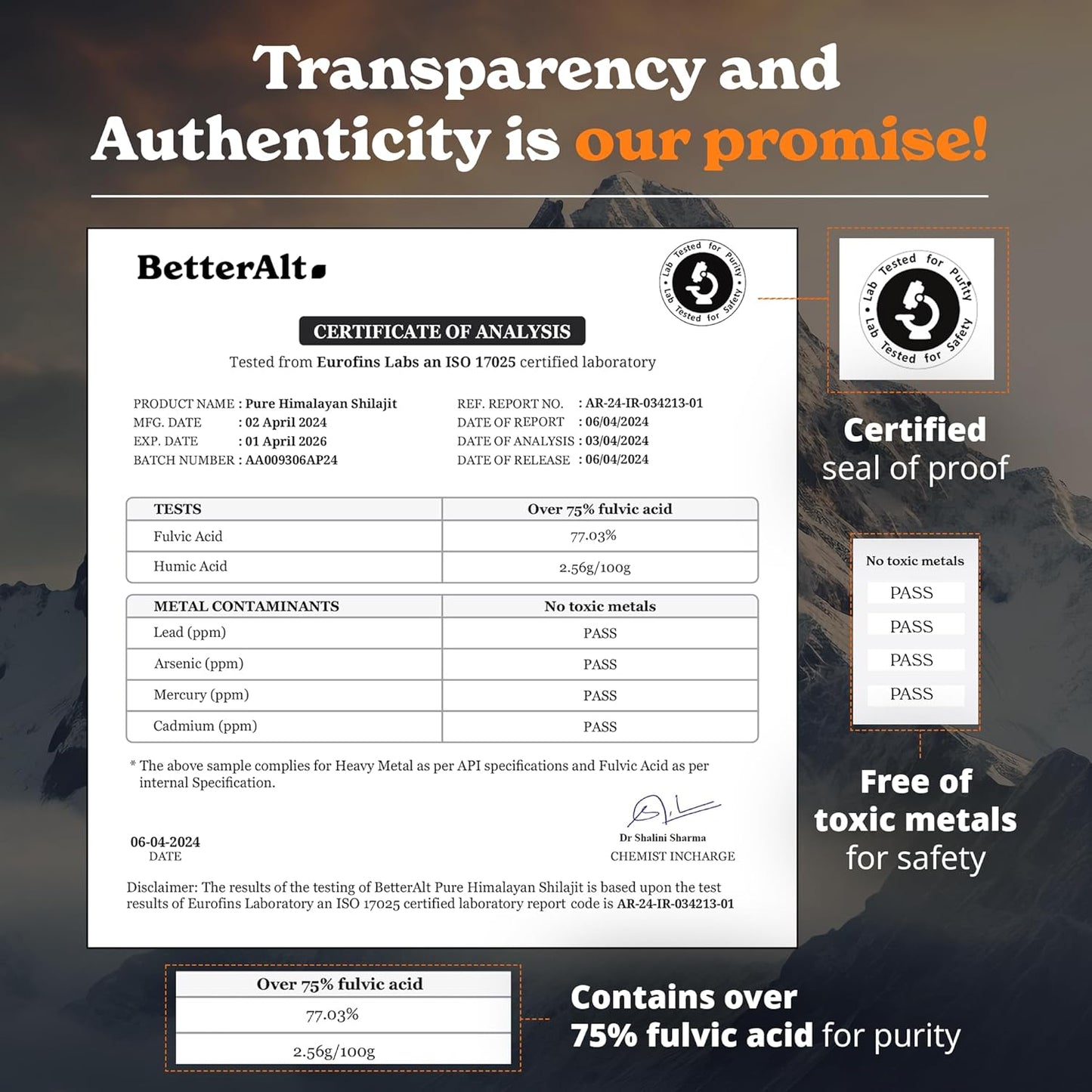 Better Alt Shilajit Resin