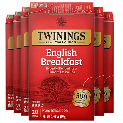 Twinings Mango & Pineapple Herbal Tea Individually Wrapped Bags, 20 Count (Pack of 6), Naturally Caffeine-Free, Enjoy Hot or Iced, 120 Teabags