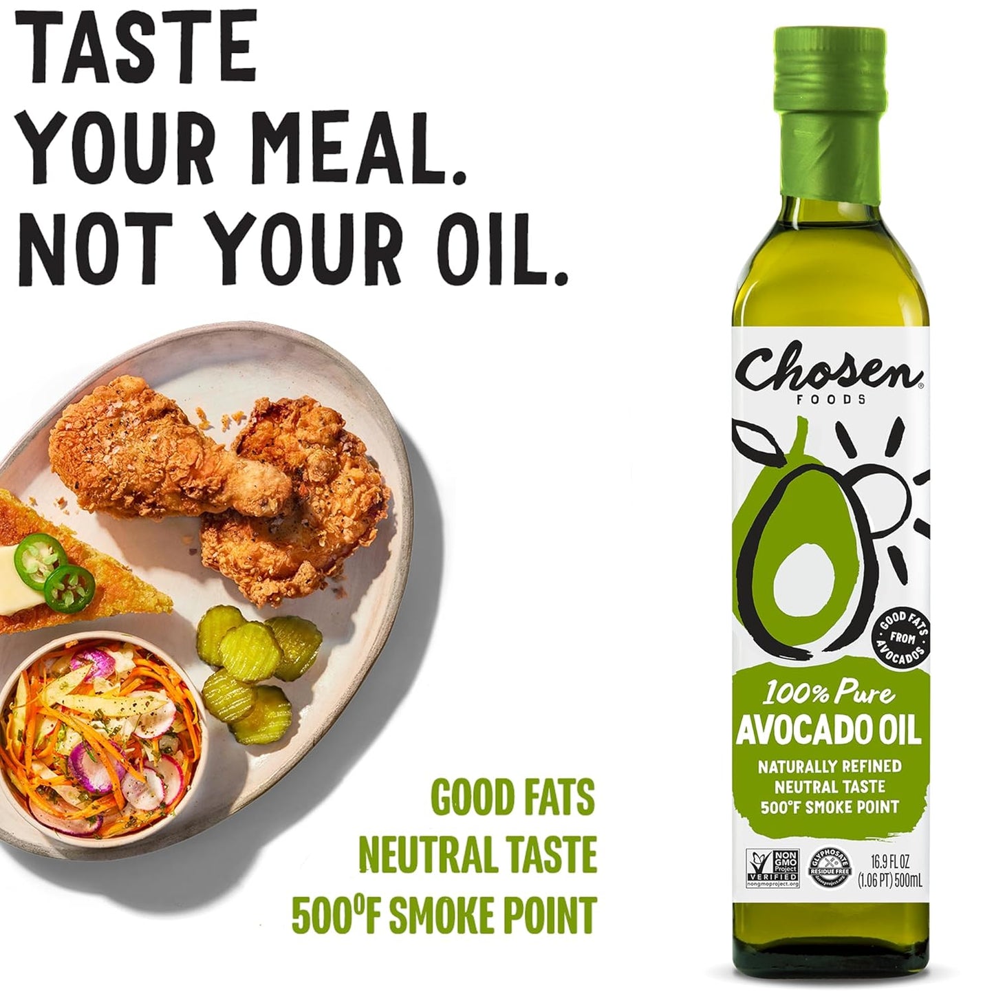 Chosen Foods, Avocado Oil, 16.9 fl oz