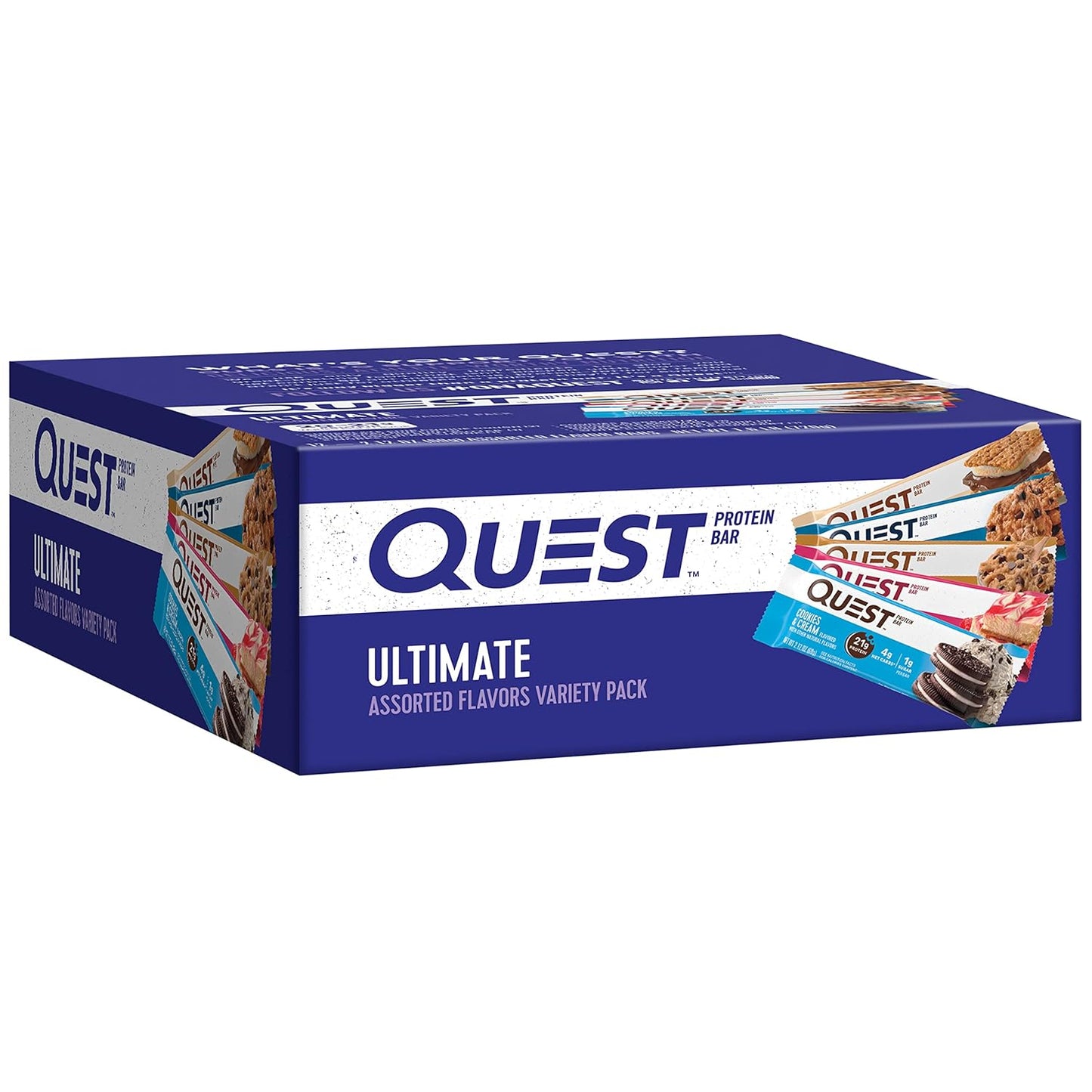 Quest Nutrition Apple Pie Protein Bar, 20g Protein, 4g Net Carbs, 2g Sugar, Gluten Free, Keto Friendly, 12 Count