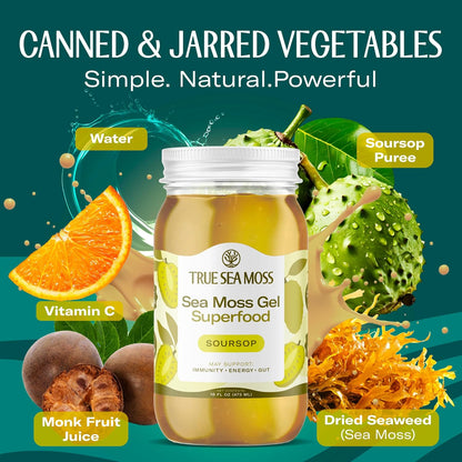 TrueSeaMoss Sea Moss Gel – Made in USA – Wildcrafted Seamoss, Fresh Fruits & Sea Vegetables – Cherry, Pack of 1 (Labels May Vary)