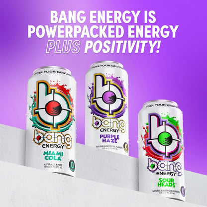 Bang Energy Nectarine Blueberry, Sugar-Free Energy Drink , 16-Ounce.