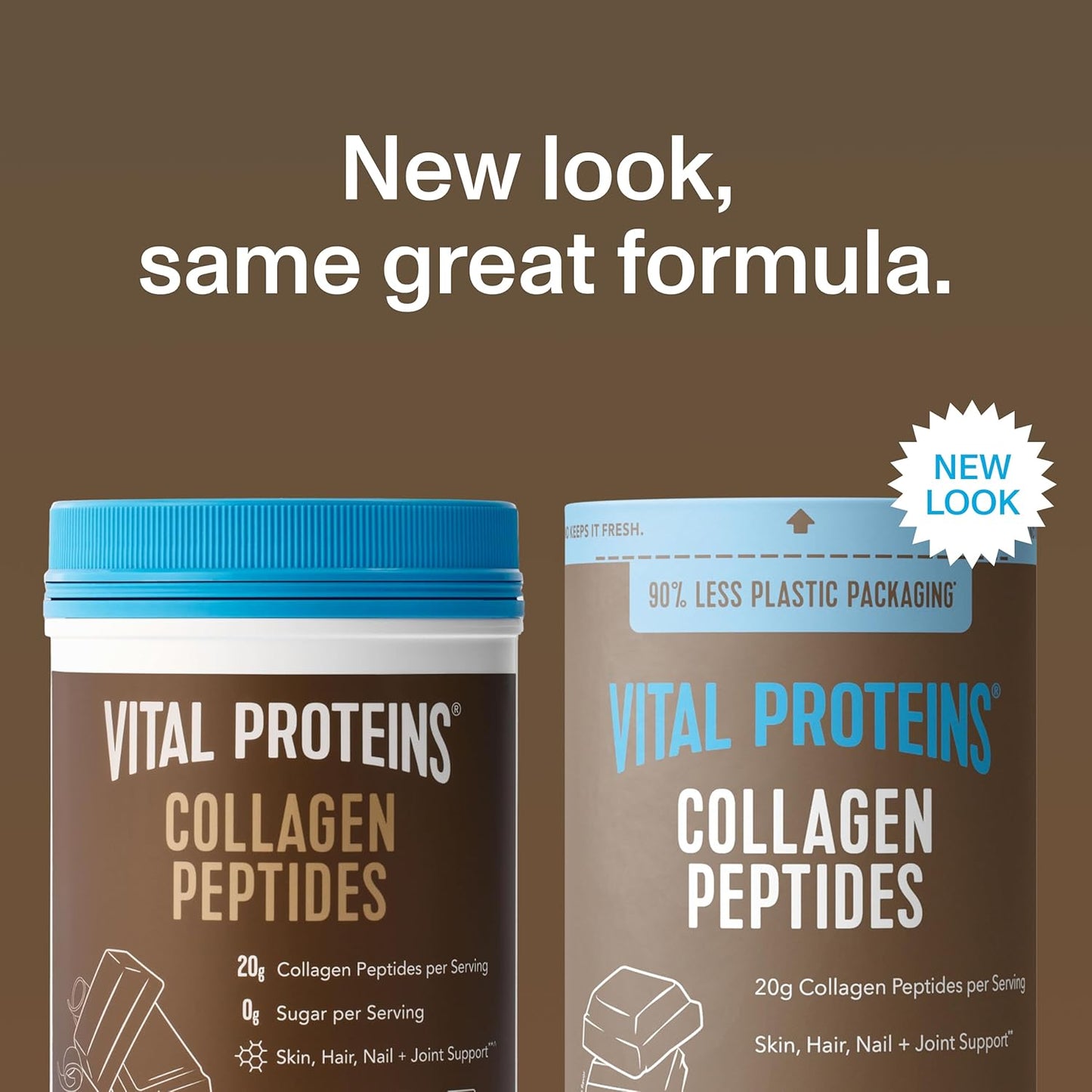 Vital Proteins Collagen Peptides Powder - Grass Fed Collagen Peptides for Hair, Nail, Skin, Bone & Joint Health, Vanilla, 23.2 Ounces