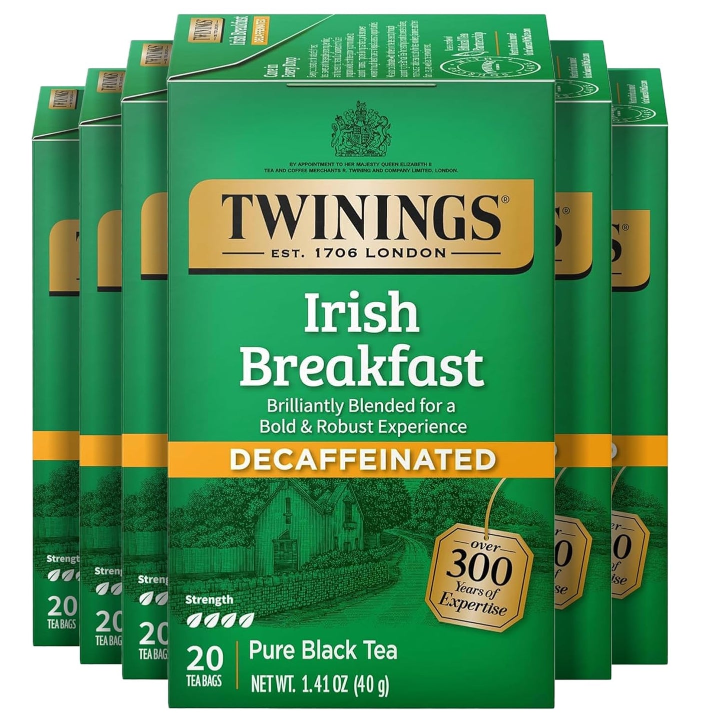 Twinings Mango & Pineapple Herbal Tea Individually Wrapped Bags, 20 Count (Pack of 6), Naturally Caffeine-Free, Enjoy Hot or Iced, 120 Teabags