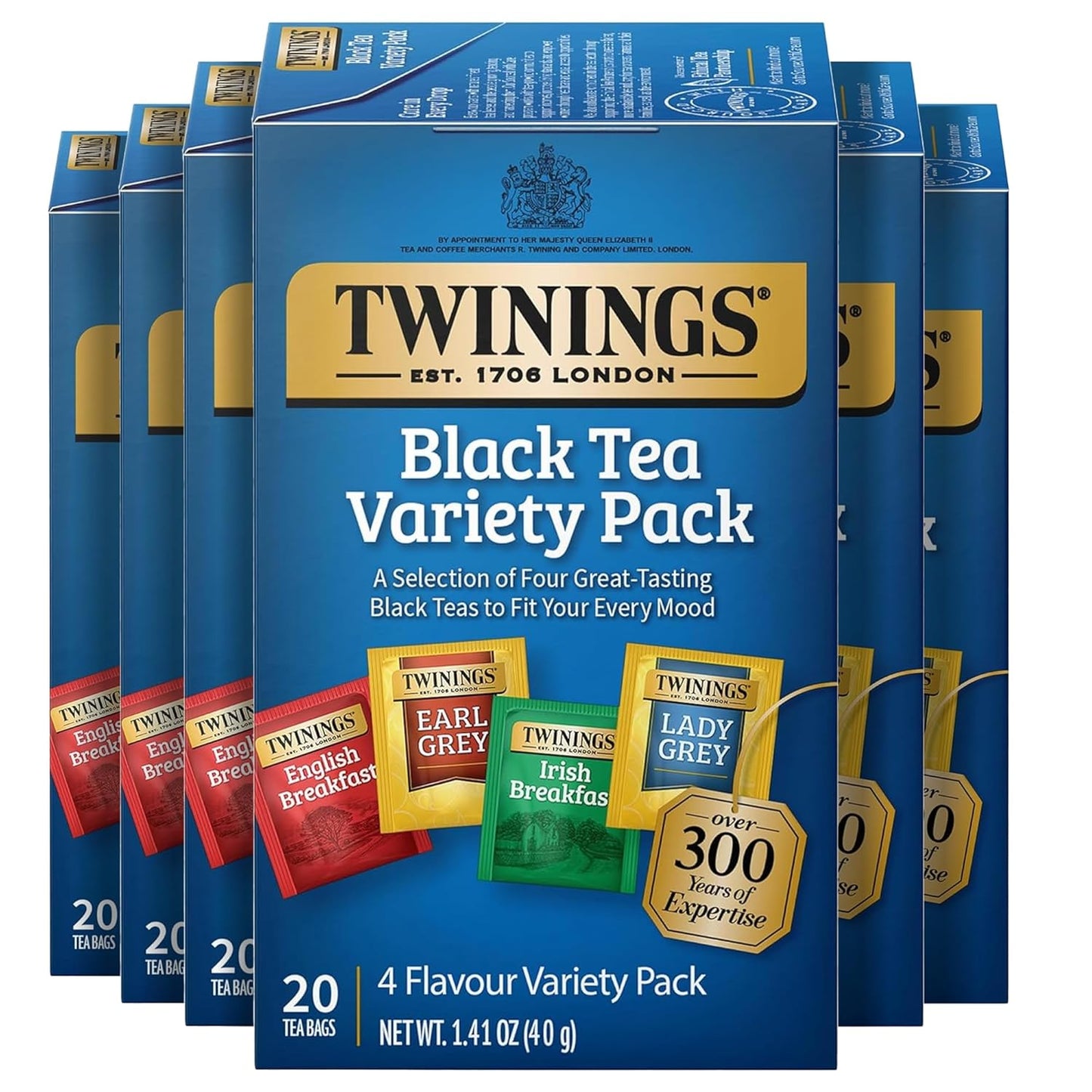 Twinings Mango & Pineapple Herbal Tea Individually Wrapped Bags, 20 Count (Pack of 6), Naturally Caffeine-Free, Enjoy Hot or Iced, 120 Teabags