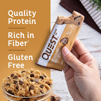 Quest Nutrition Apple Pie Protein Bar, 20g Protein, 4g Net Carbs, 2g Sugar, Gluten Free, Keto Friendly, 12 Count