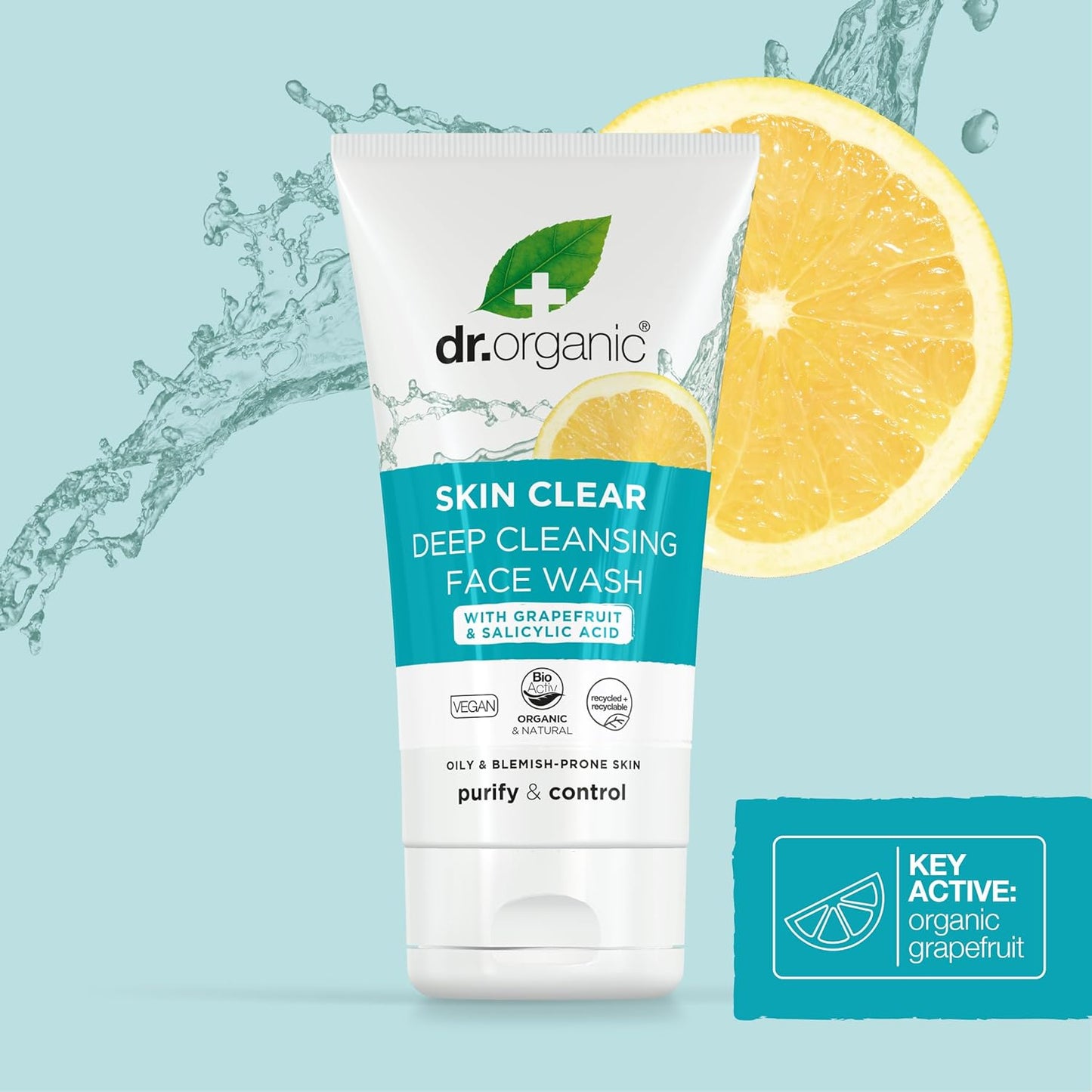 Dr Organic SkinClear Deep Pore Cleansing Face Wash 125ml