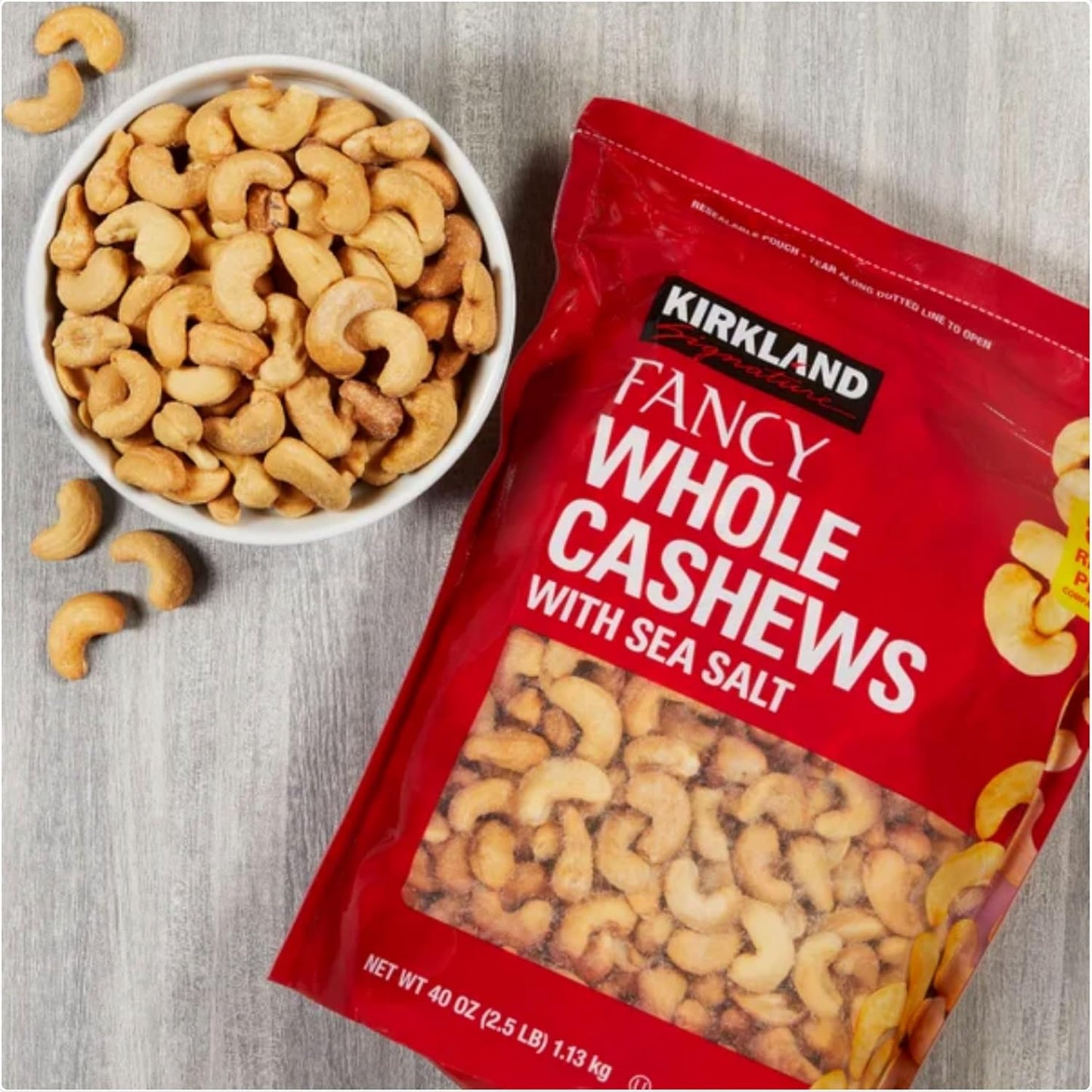 Kirkland Signature (roasted whole) cashews 1.13kg