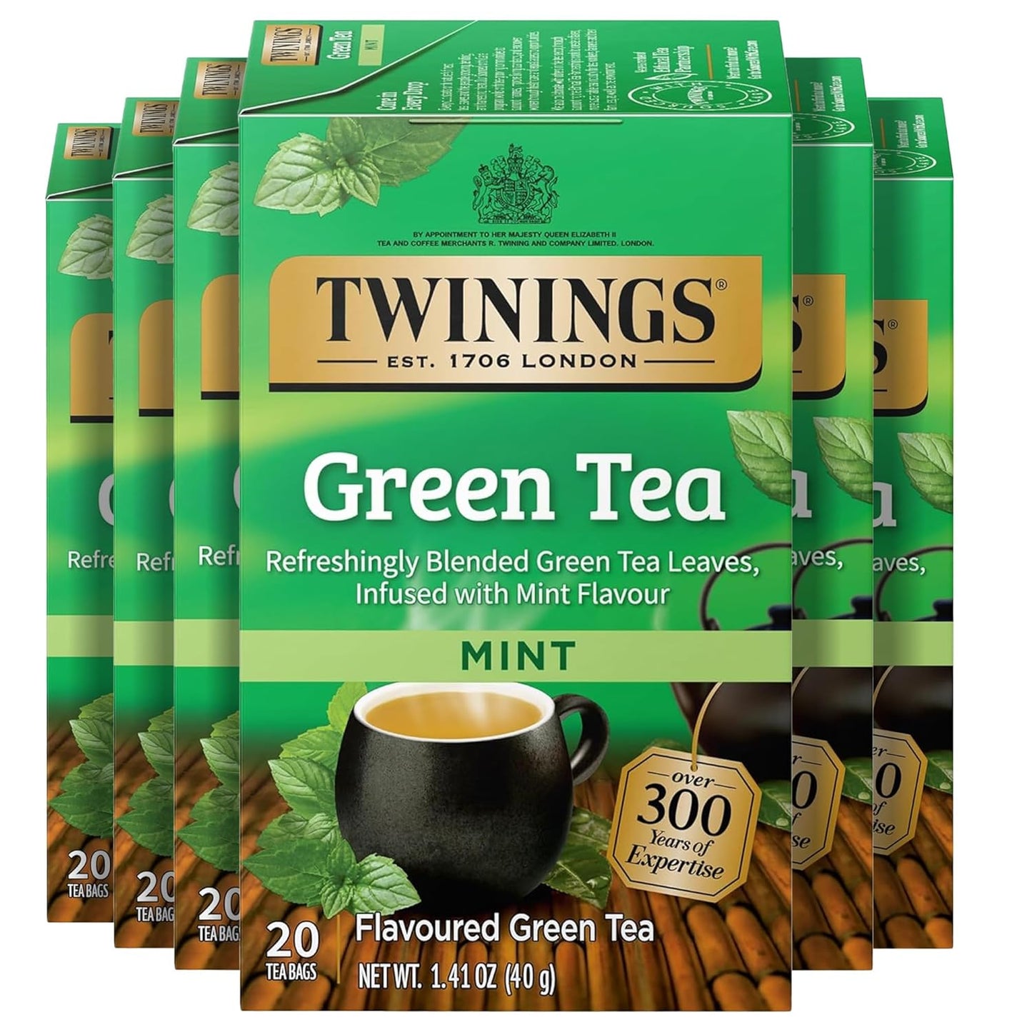 Twinings Mango & Pineapple Herbal Tea Individually Wrapped Bags, 20 Count (Pack of 6), Naturally Caffeine-Free, Enjoy Hot or Iced, 120 Teabags
