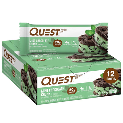 Quest Nutrition Apple Pie Protein Bar, 20g Protein, 4g Net Carbs, 2g Sugar, Gluten Free, Keto Friendly, 12 Count